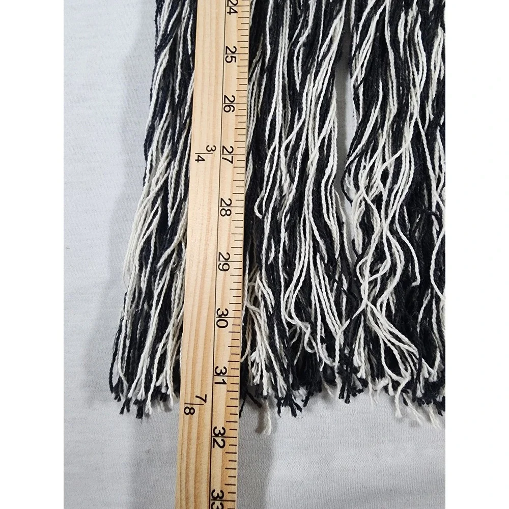 Textured Wall Hanging Geometric Chevron Tapestry Woven Fringe Tufted Cottagecore